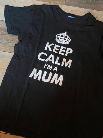 T-shirt mum noir et blanc taille M