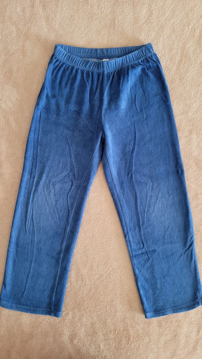 Pyjama en velours bleu marine fusée taille 6-7 ans - photo numéro 7
