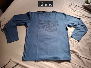 Tee shirt ml bleu 12 ans