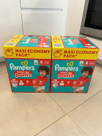 148 Couches Pampers Pants Baby Dry Taille 6 