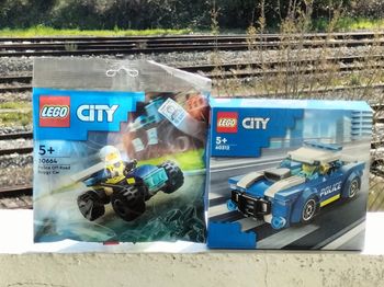 Lego la voiture de police et le buggy tout terrain 