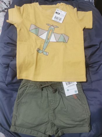 Ensemble short + Tee shirt bébé garçon ÉTÉ NEUF AVEC ÉTIQUETTE 