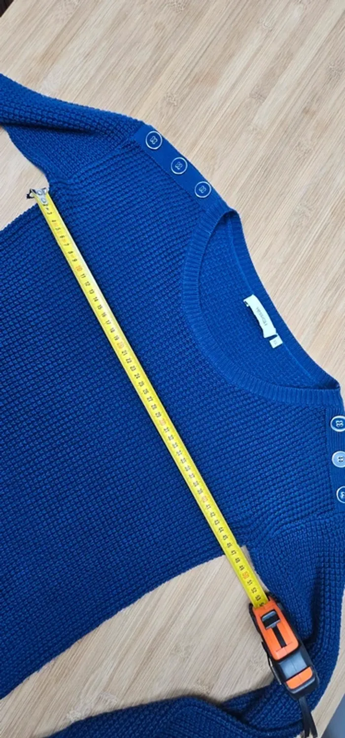 Pull en maille bleu marine Yessica - Taille XS - photo numéro 11