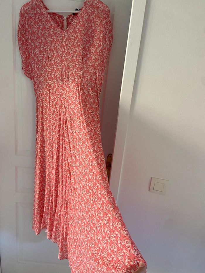Robe fluide fleurie rose Caroll taille 42 - photo numéro 10