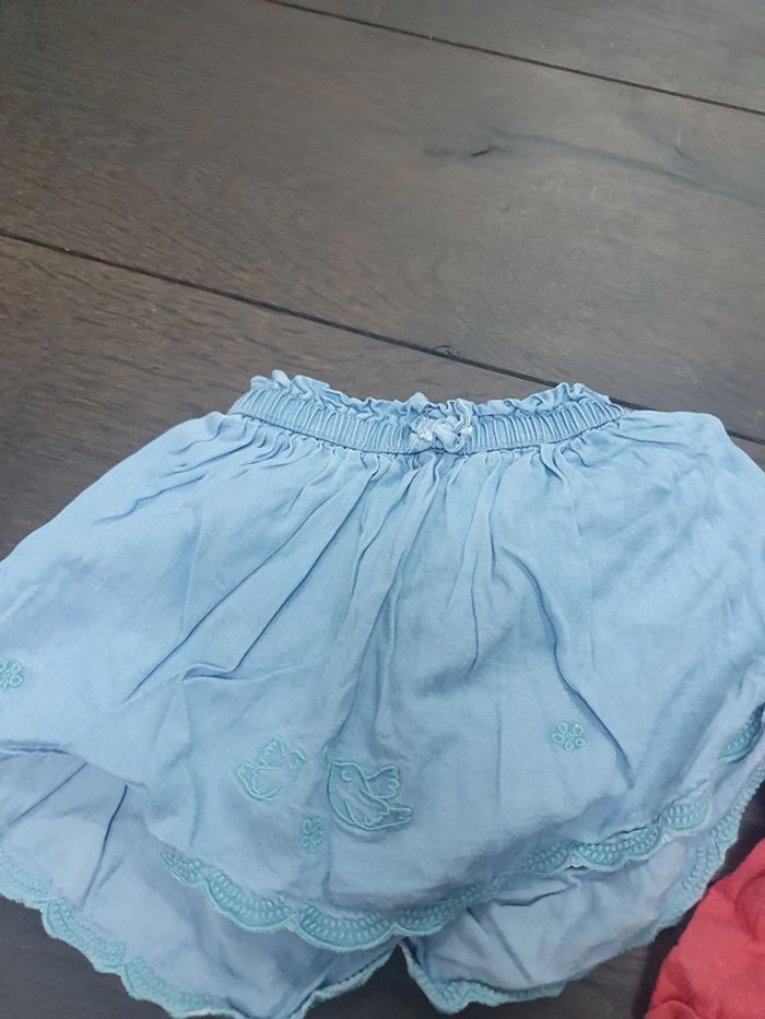 Lot de short et jupe fille 12 mois - photo numéro 2