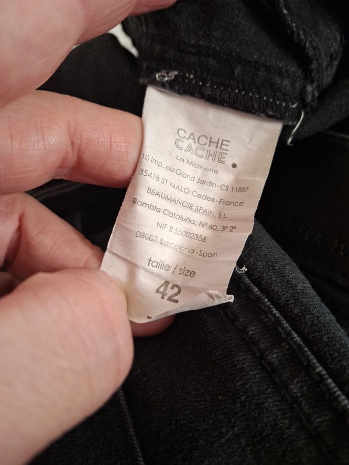 Jean cache cache gris foncé taille 42 - photo numéro 6