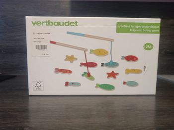 Pêche à la ligne magnétique Verbaudet – 11 poissons – Très bon état