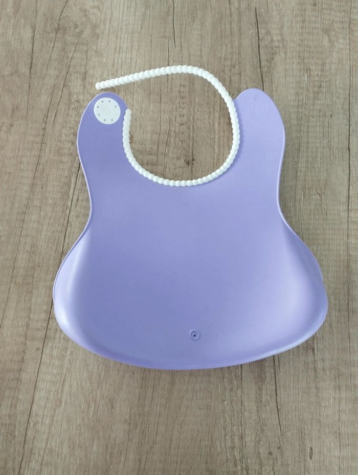 Bavoir plastique bébé violet Babybjörn - photo numéro 2