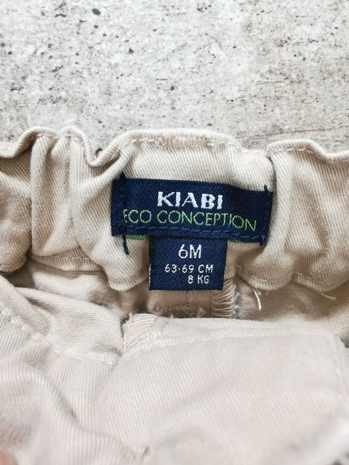 🌺Short chino Kiabi 6mois beige marron bébé garçon - photo numéro 2