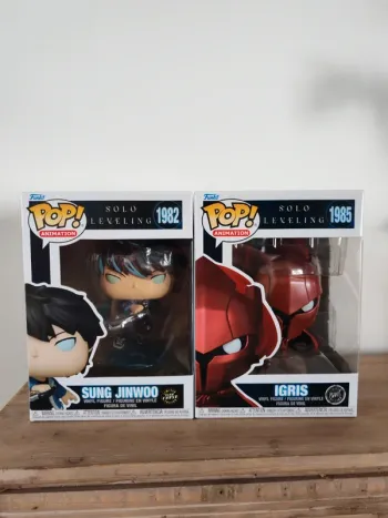 Lot figurine funko pop Sung Jinwoo et igris chase