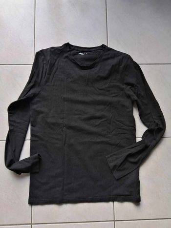 tee shirt manches longues S noir  gemo
