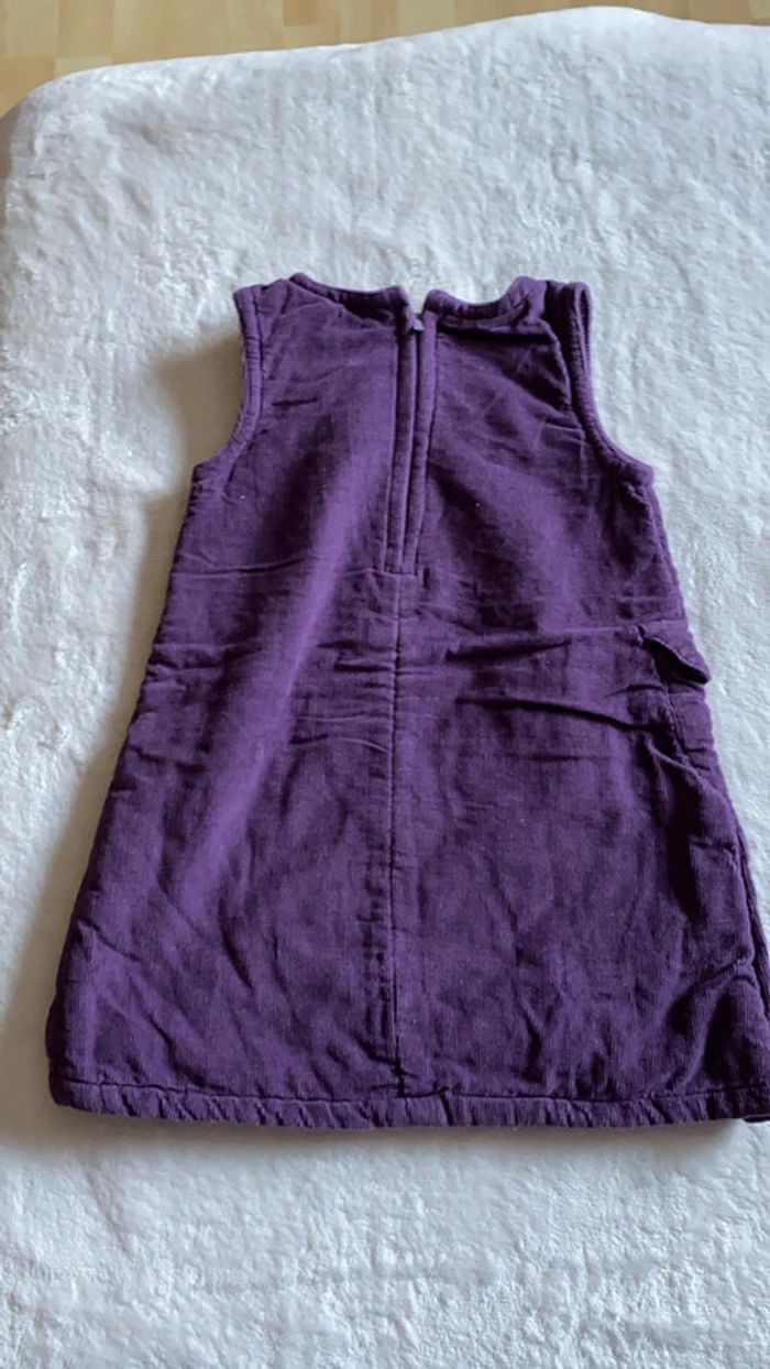Robe hiver velours côtelé - violet - photo numéro 5