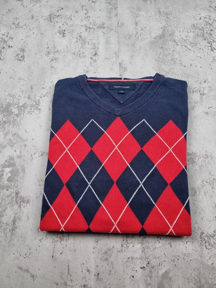Pull col V Tommy Hilfiger losanges, M Hommes - photo numéro 2