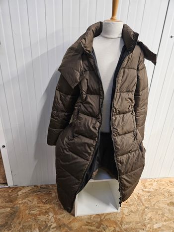 Doudoune longue a capuche marron femme  CMP
