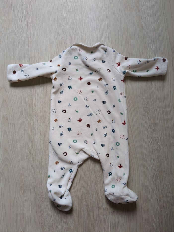 Grenouillère en velours à imprimé fantaisie Sergent Major 3 mois - photo numéro 3