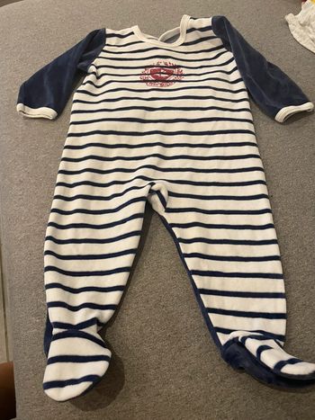 Pyjama velours petit bateau