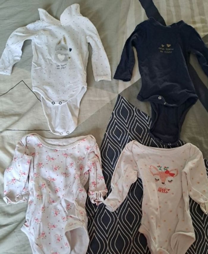 Lot de 4 bodies manches longues