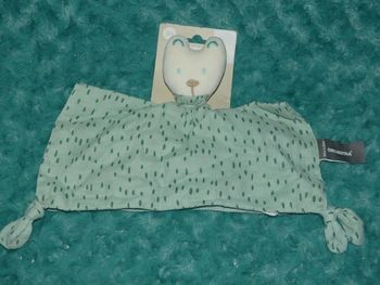 Doudou plat chat/ours lange vert Orchestra 😸Neuf