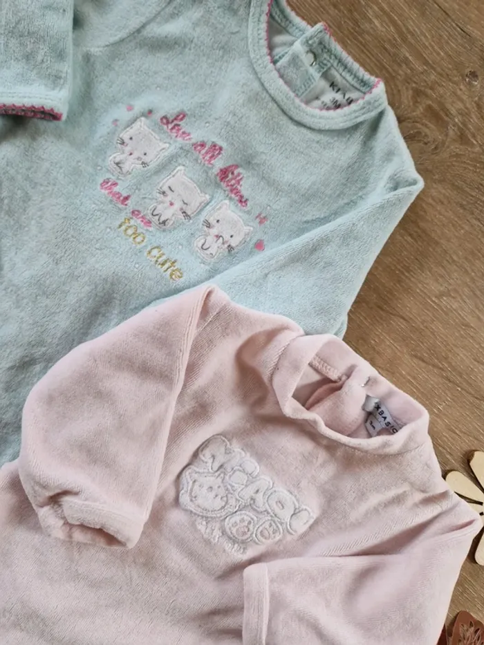 Lot de pyjamas rose kiabi bébé fille 3 mois - photo numéro 2