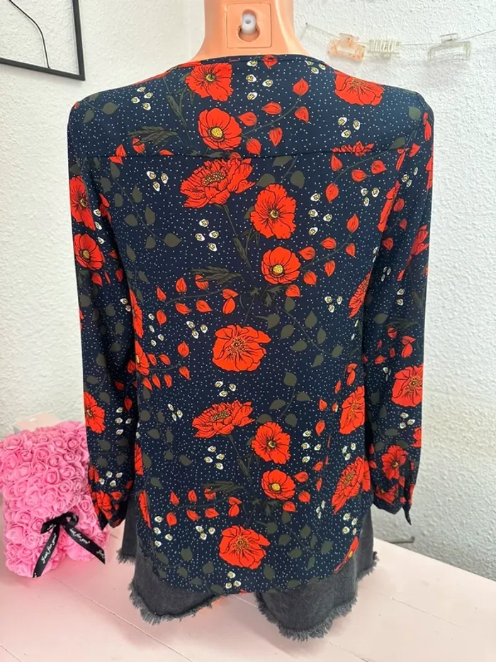 Blouse coquelicots taille S Kiabi - photo numéro 3