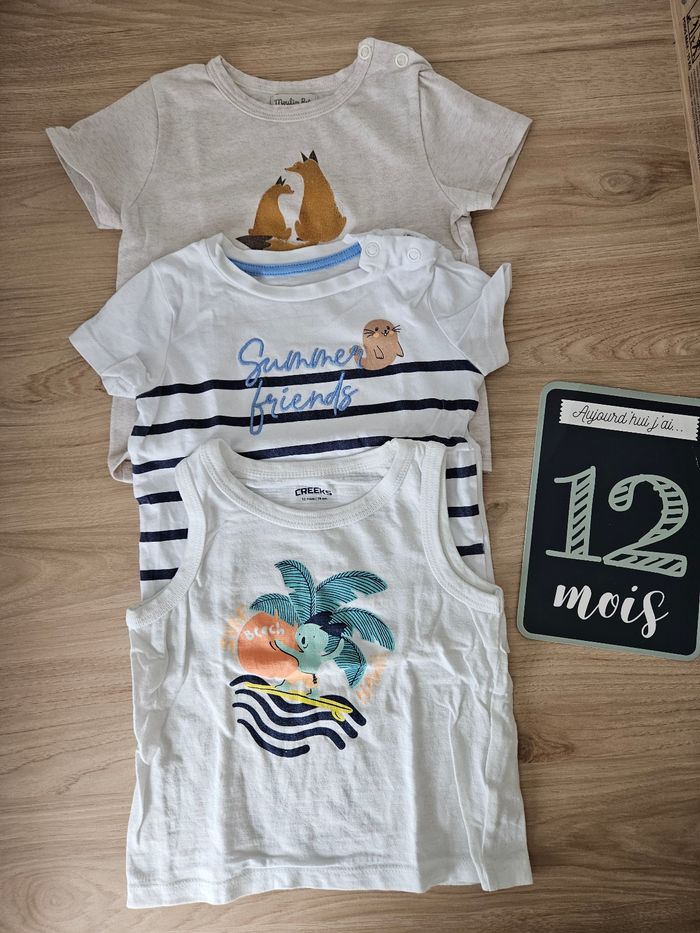 Lot t-shirt 12 mois - photo numéro 3