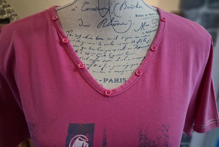 Tee-shirt fuschia imprimé New York - photo numéro 2