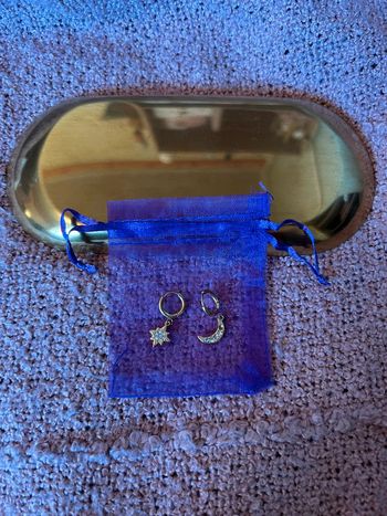 Boucles d’oreilles lune et étoile