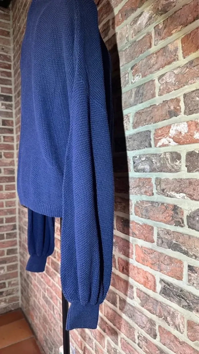 Pull bleu manches bouffantes Jennyfer Taille S / 36 - photo numéro 7