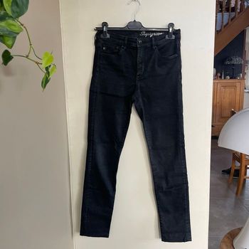 Jean shaping skinny H&M Taille 38 noir délavé regular waist V054