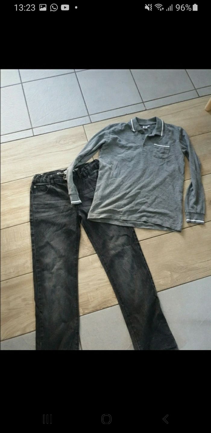 Ensuite garçon jeans polo 12 ans - photo numéro 3