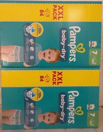 2 cartons de couches Pampers taille 7 pack xxl