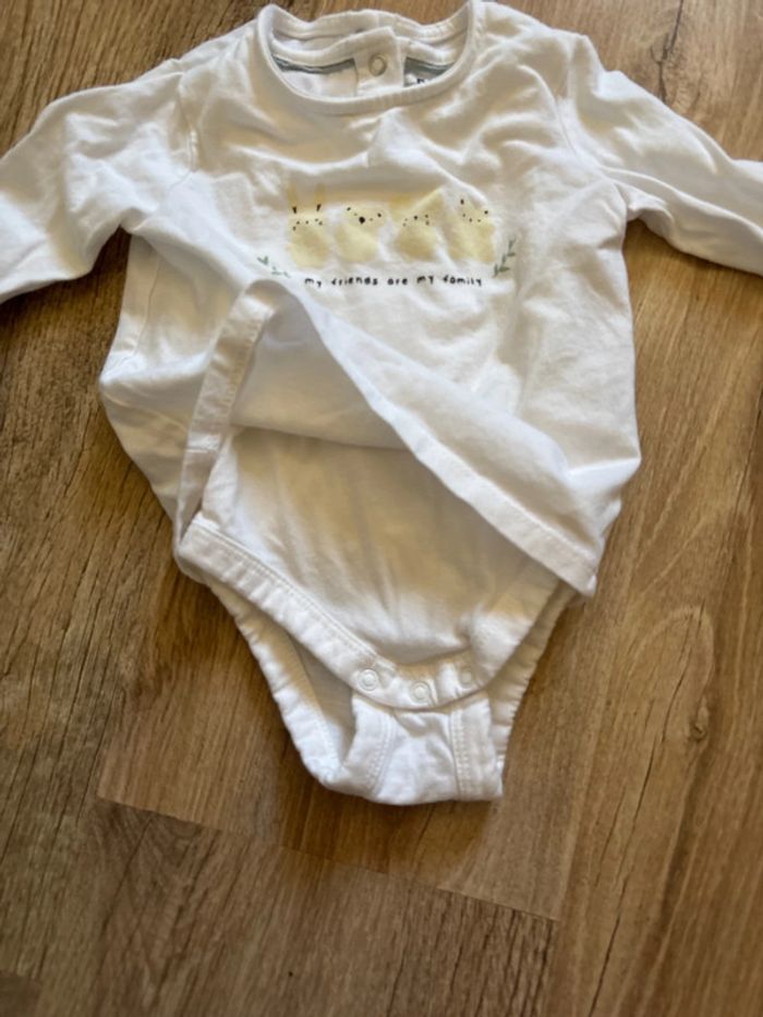 Ensemble haut/body + pantalon velours 6 mois - photo numéro 3
