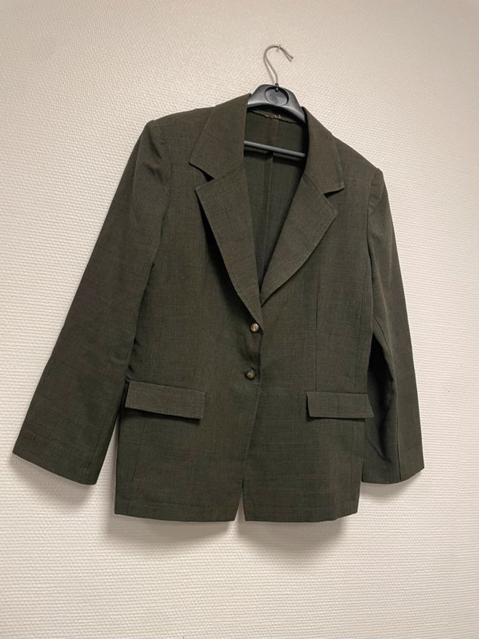 Blazer kaki vintage - photo numéro 2