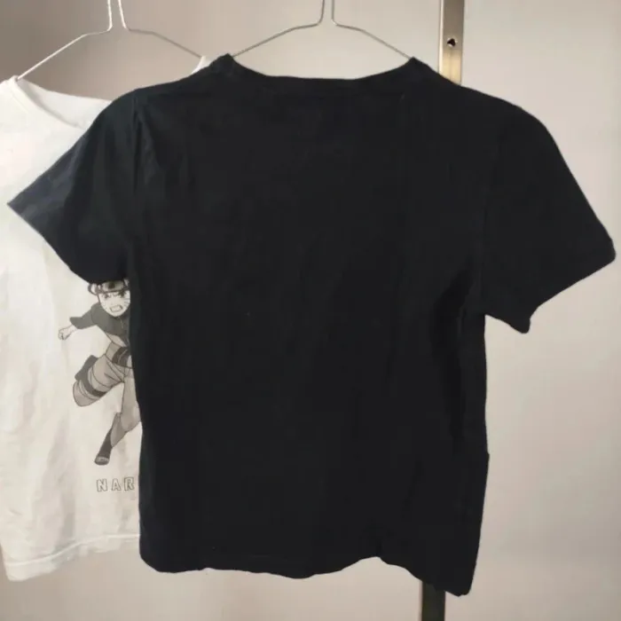 Lot de 2 t-shirts Naruto manga noir et blanc tailles XS et 12 ans A072 - photo numéro 5