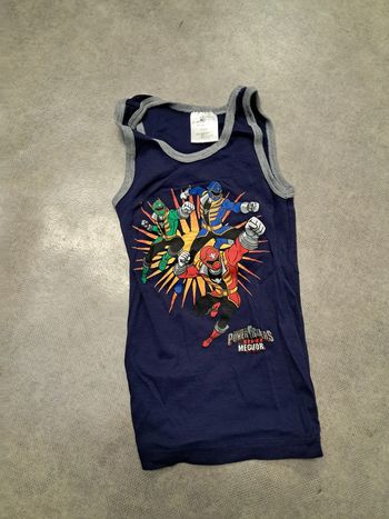 tee shirt débardeur garcon 5/6 ans power rangers