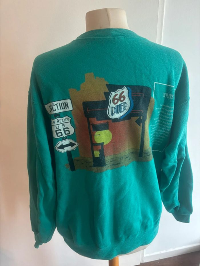Sweat Route 66 vintage Hanes - photo numéro 2