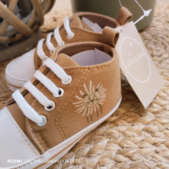 🧡 Chaussures Bébé Neuves – Chocolatine – Pointure 18/19 – Camel & Lion – Type Converse - photo numéro 5