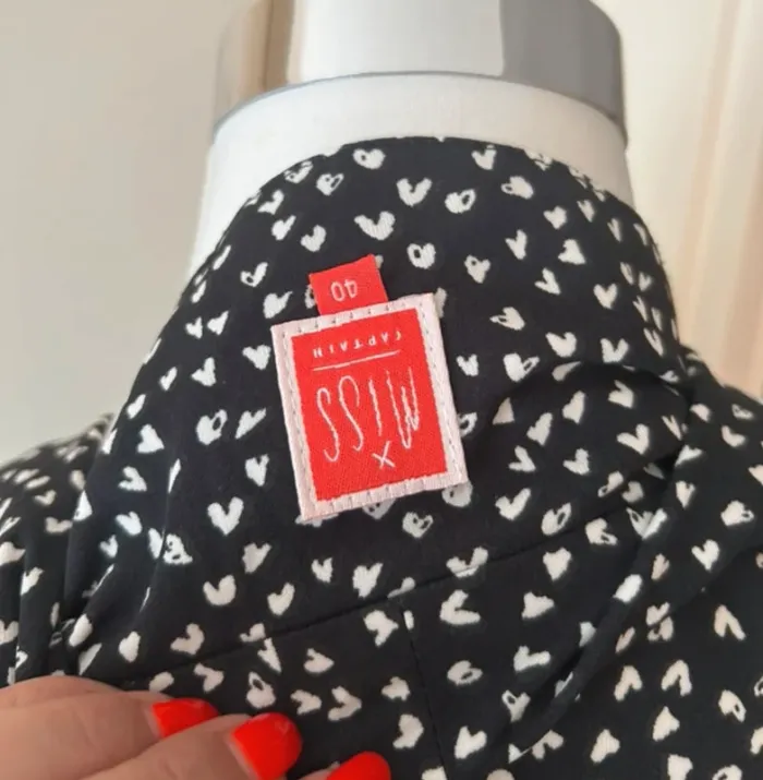 Miss Captain, veste légère, imprimée, noir et blanc femme taille 40 - photo numéro 5