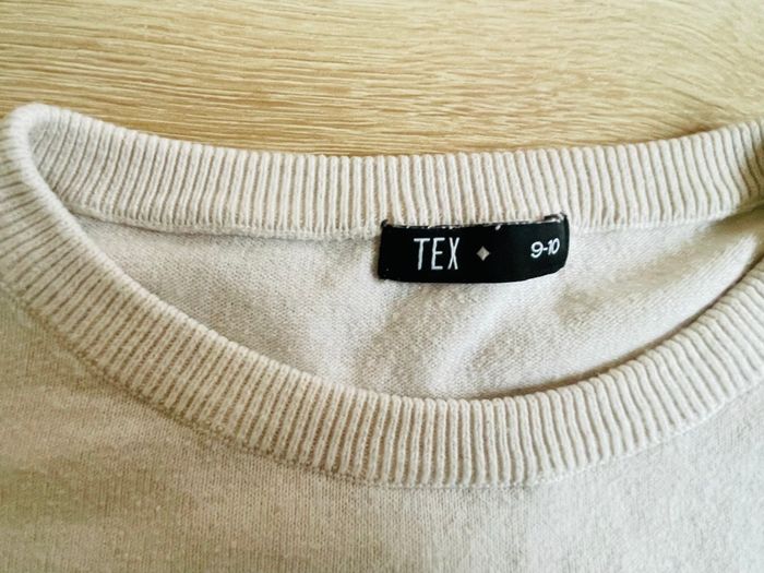 Pull beige fille 9-10 ans sequins LOVE – Tex - photo numéro 4