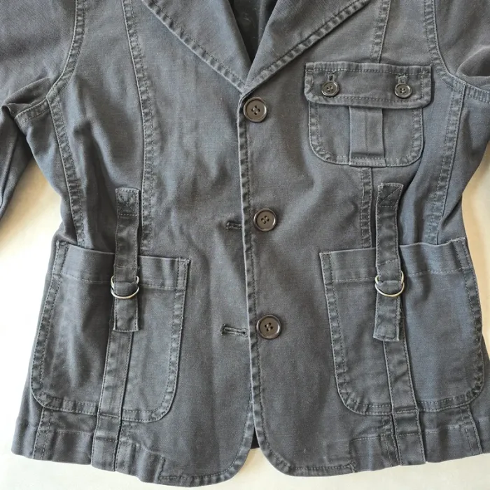 Veste blazer jean et top - photo numéro 5
