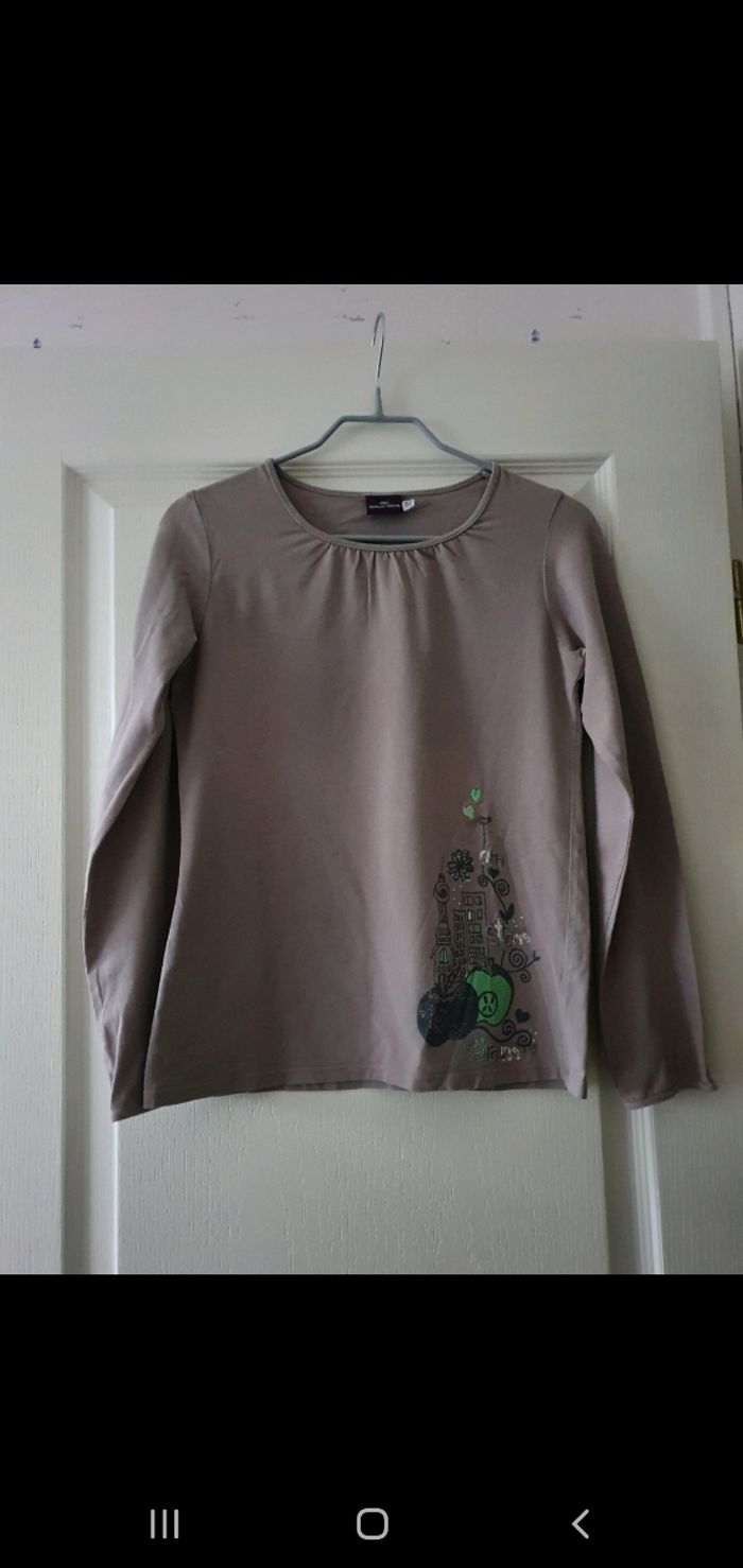 Tee-shirt manches longues gris Sergent Major 12 ans