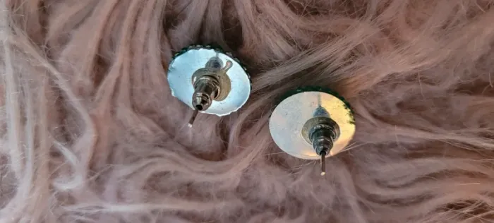 Boucles d'oreilles strass verts - photo numéro 3