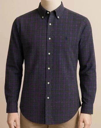 Chemise Ralph Lauren Vichy Vert & Violet - Vintage Y2K