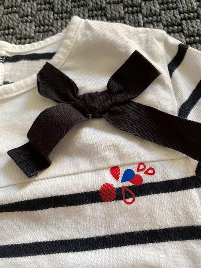 T shirt manches longues marin - photo numéro 5