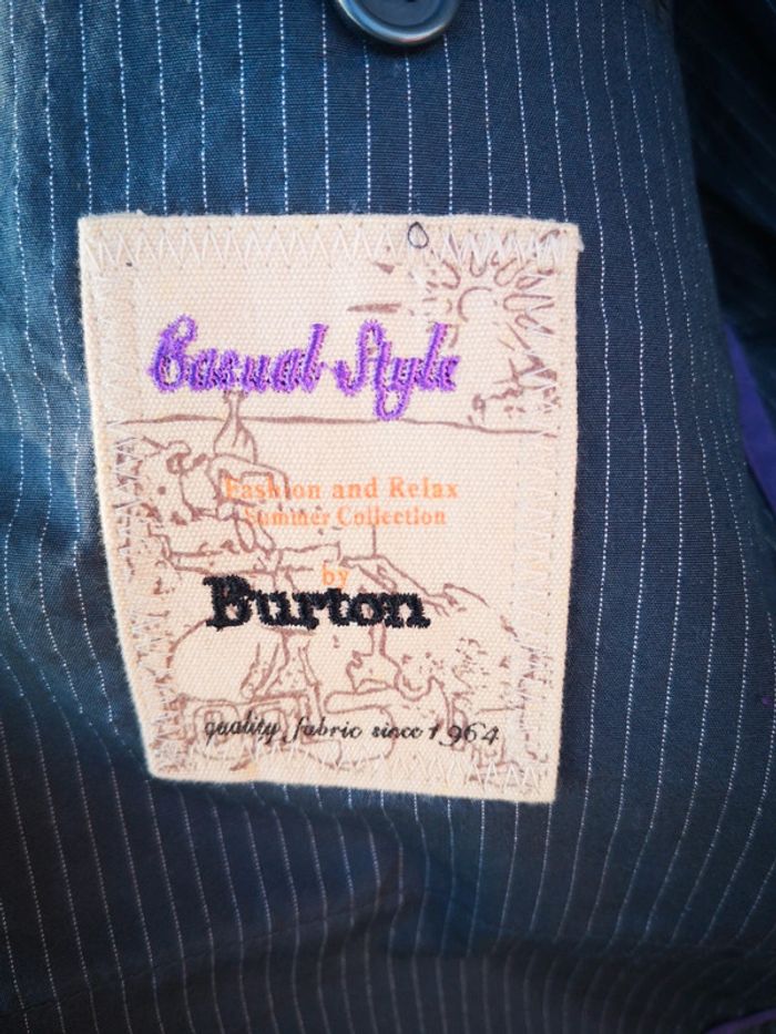 Veste blazer/costume homme rayé Burton grise - photo numéro 2