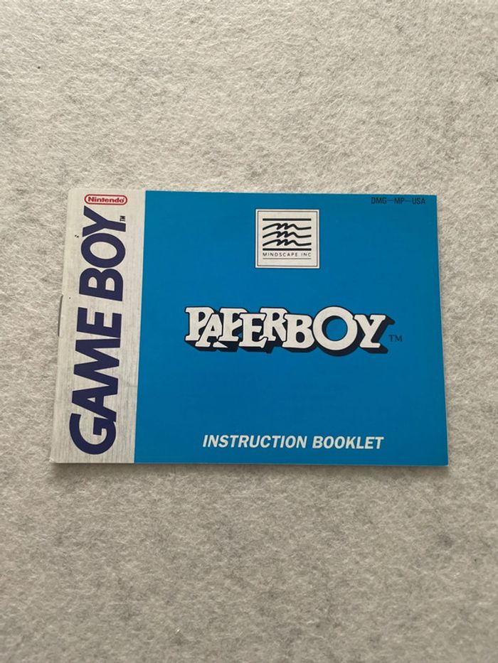 Notice Paperboy Game Boy