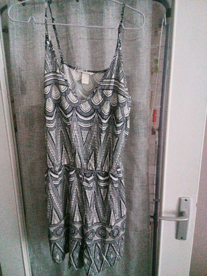 Combi short bleu marine et blanc H&M