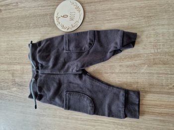 Pantalon / Sarouel Molletonné Gris Anthracite à Poches Plaquées Creeks - 6 mois