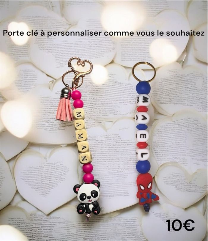 Attache tétines anneau de dentition accessoires bébé personnalisée vintage Disney rare porte clés créations - photo numéro 8