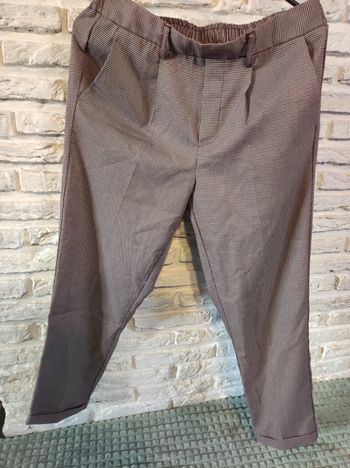 Pantalon à carreaux Mauve L